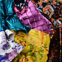 Image 4 of Patterned Velvet Offcuts Craft Fabric Pack