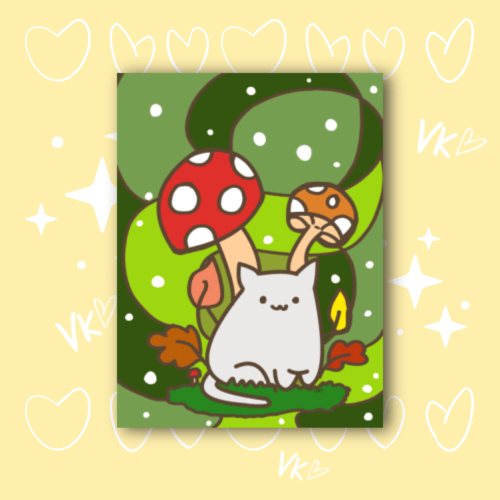 Image of Fall and Cat Vibes | Print