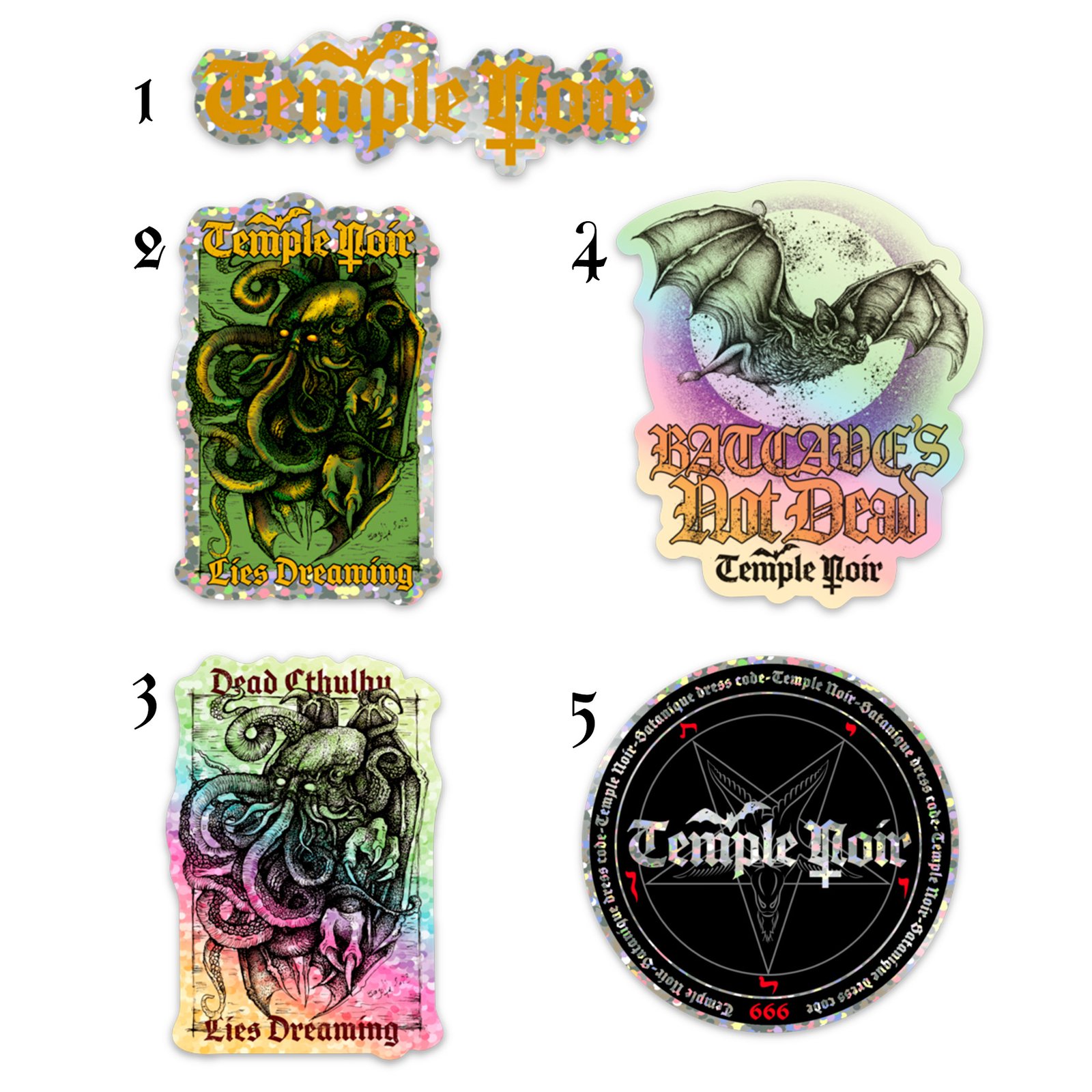 STICKERS | Temple Noir