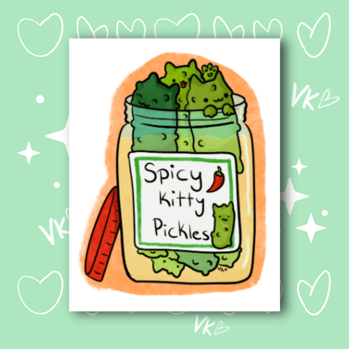 Image of Spicy Pickle Cats | Print