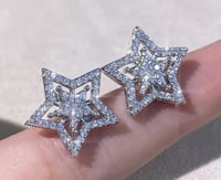 Image 3 of Star Halo Earrings 
