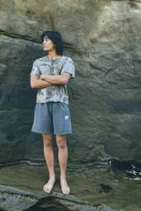 Image 3 of Shadow Grey Garment Dyed Sweat Shorts