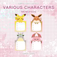 Image 1 of VARIOUS CHARACTERS - STICKYPAD