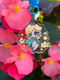 Image 2 of Peach, Rosalina, Daisy Acrylic charms 