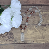 Image 4 of Dreamcatcher Charm Jar Necklace. 