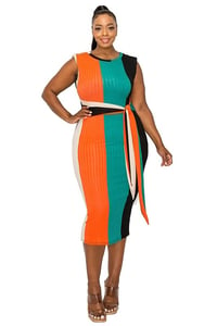 Image 1 of Stripe Curvy DIVA Bodycon 