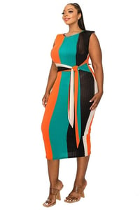 Image 2 of Stripe Curvy DIVA Bodycon 