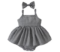 Image 1 of Plaid Baby Dress With Bow