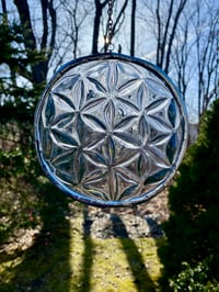 Image 2 of Slumped Seed of Life glass circle