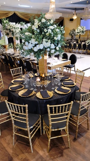 Image of Adult Gold chair - Resin chaivari gold  Chair  plus cushion