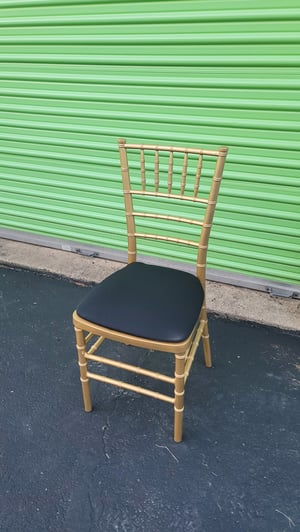 Image of Adult Gold chair - Resin chaivari gold Chair plus cushion