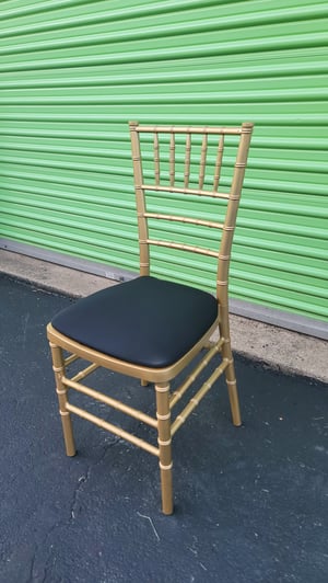 Image of Adult Gold chair - Resin chaivari gold  Chair  plus cushion