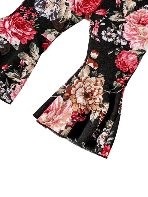 Image of 2pc Baby Flared Flower Print Set