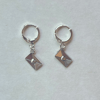 love letter silver huggie hoop earrings