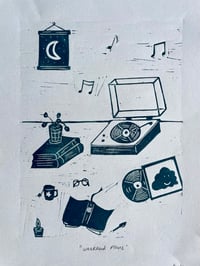 Image 2 of Weekend Plans (Handmade relief print)