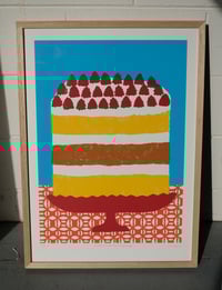 Framed Spiced Vanilla Raspberry Sponge Cake