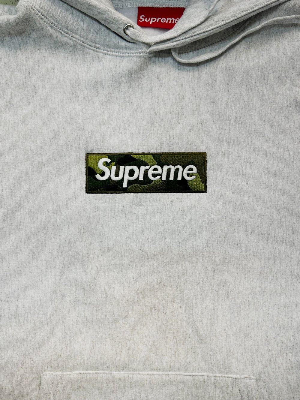 Supreme Grey Camo Box Logo