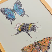 Image 2 of The Bee and The Butterflies limited edition art print