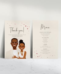 Image 1 of Thank you cards + Menu