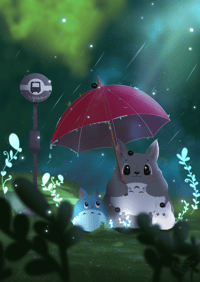 Image 2 of Totoro sous la pluie