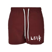 Image 1 of SHORT DE BAIN BORDEAU- LOVE