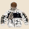 REWORKED NIKE CRACKED SKELETON SHERPA JACKET SIZE L