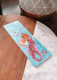 Image 2 of Peach Mermaid Glitter Bookmark