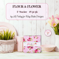 Image 1 of FLOUR & FLOWER 5" Stacker 48pc by Jill Finley for Riley Blake Designs
