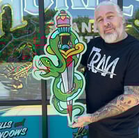 Snake & Dagger- Hand painted wood cutout