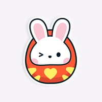 Image 1 of Rabbit Daruma Sticker