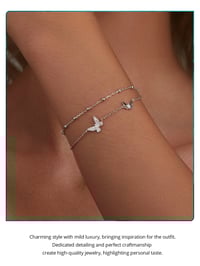 Image 2 of Double-Layer Butterfly Bracelet (in 925 Sterling Silver)