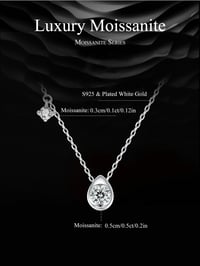 Image 3 of 0.5 CT Moissanite Pear-shape Necklace (in real 925 Sterling Silver)
