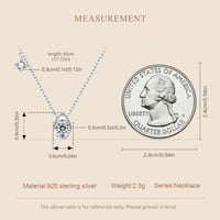 Image 5 of 0.5 CT Moissanite Pear-shape Necklace (in real 925 Sterling Silver)