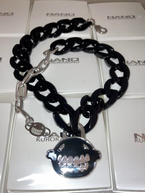 Image of Black padlock chain