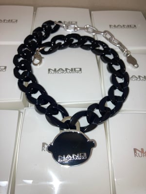 Image of Black padlock chain