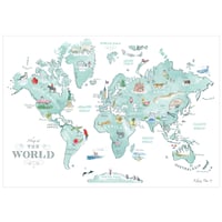 Image 2 of 'Illustrated World Map'