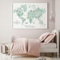 Image 2 of 'Giant Illustrated World Map' 