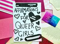 Image 1 of Distro: Affirmations for Queer Girls Blackout Poetry Zine