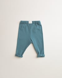 Image 3 of LEGGING ALMA côtelé vert profond | Coton biologique