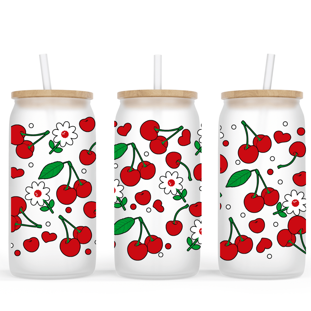 Image of Cherry 16oz Glass Cup