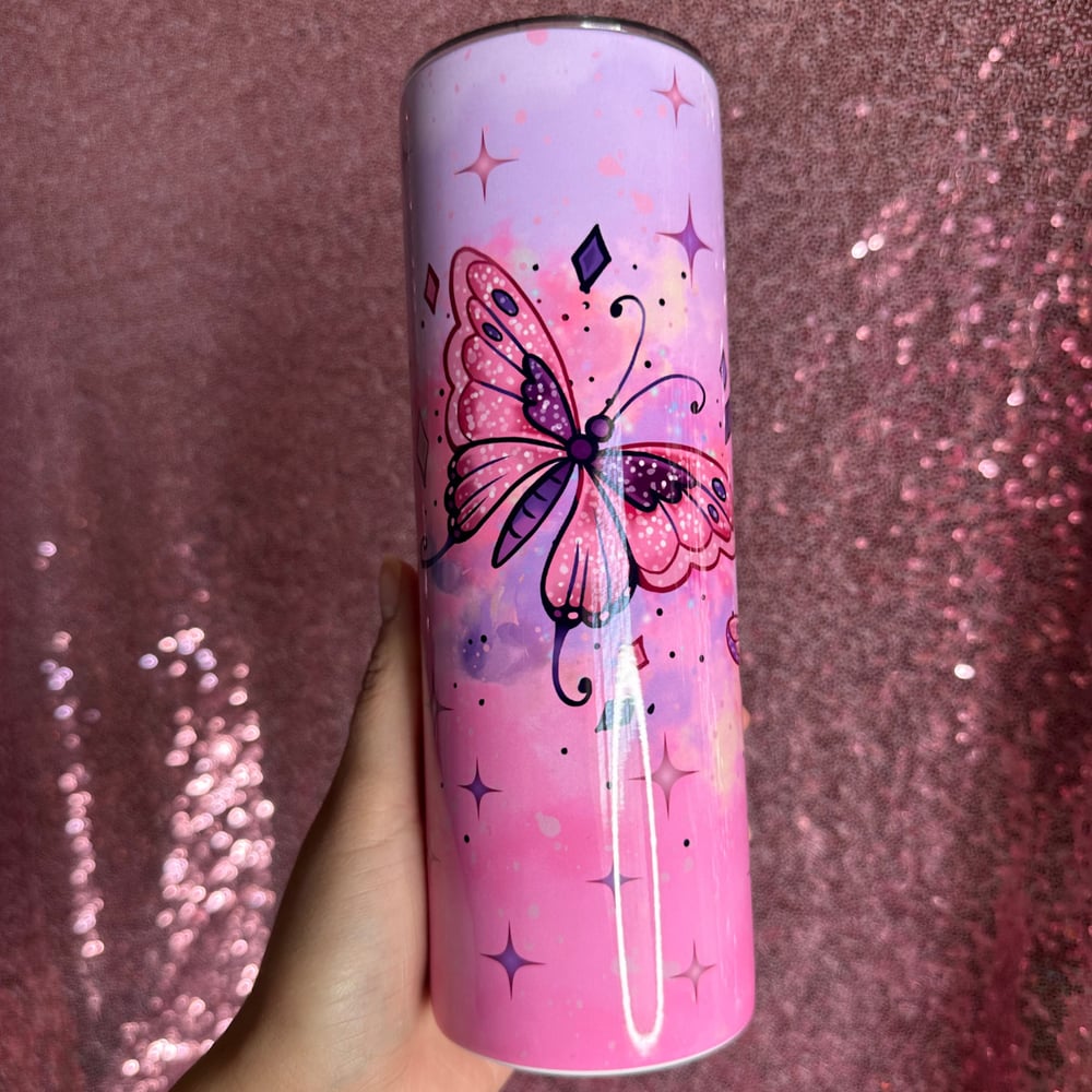 Image of Purple Butterfly 20oz Tumbler💜💖