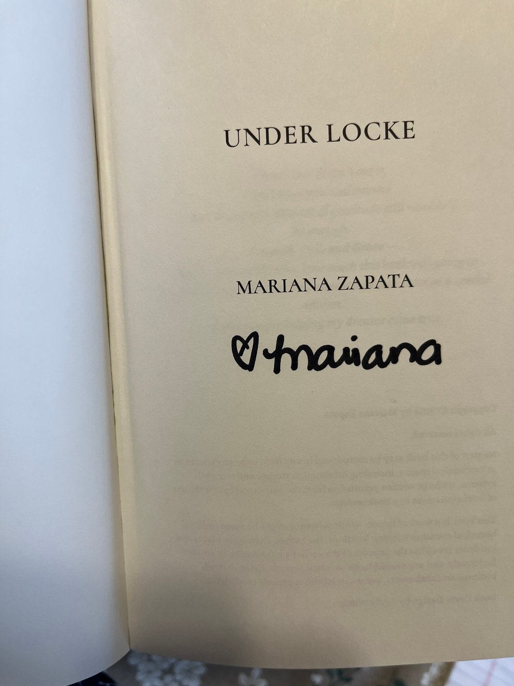 [IMPERFECT/DAMAGED] Signed Paperback "Under Locke" Special Edition