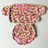 Image 1 of Ensemble de plage rose 4 ans années 70/80