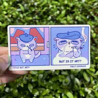 But. Is it Art? | Cat Comic Sticker | Funny Comics| Fully Doodles | Sticker Collector