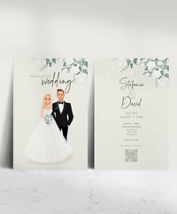 Image 1 of Wedding invites with floral decoration