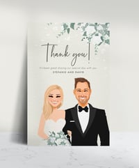 Image 1 of Thank you cards with floral decoration