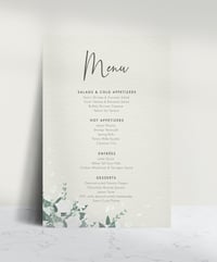 Image 3 of Thank you card and Menu with floral decoration