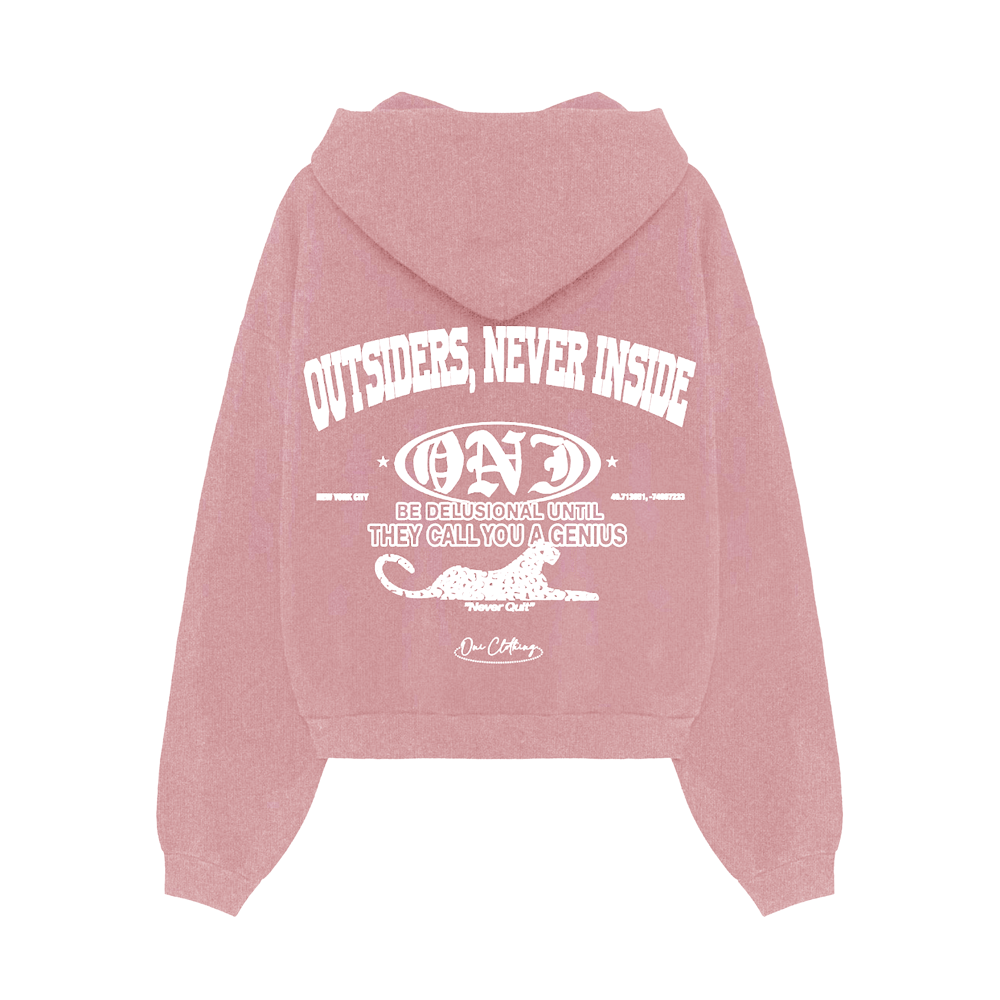 Image of ONI "Be Delusional" Hoodie (Sage Pink)