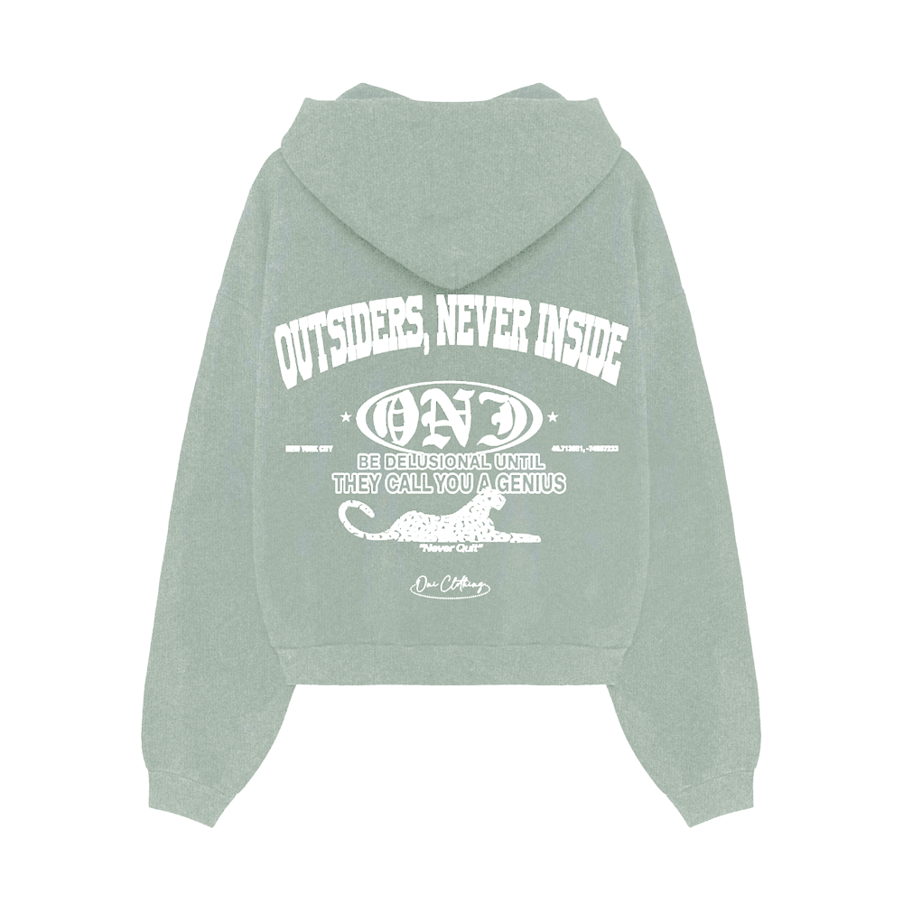 Image of ONI "Be Delusional" Hoodie (Sage Green)