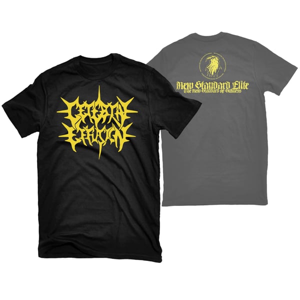 Image of CEREBRAL EFFUSION "YELLOW LOGO" T-SHIRT